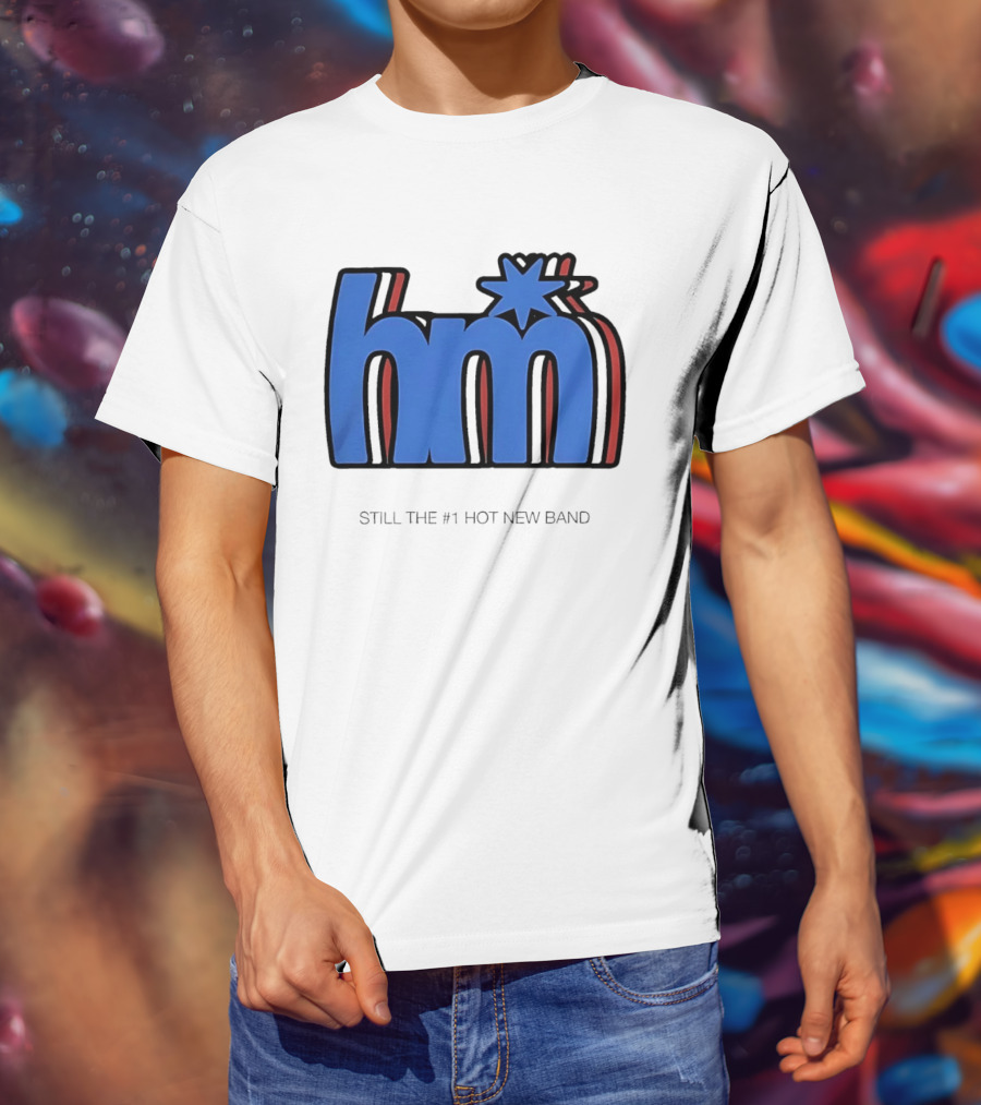 HM Still The Number 1 Hot New Band Blue Star 3D Layered Shadow T-Shirt