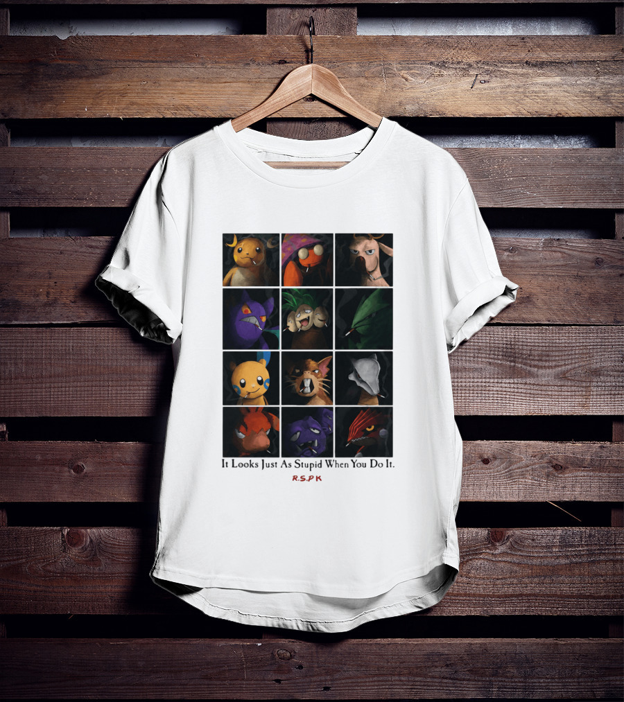It Looks Just As Stupid When You Do It Cigarette Smoking Cartoon T-Shirt