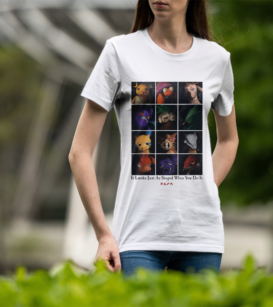 It Looks Just As Stupid When You Do It Cigarette Smoking Cartoon T-Shirt