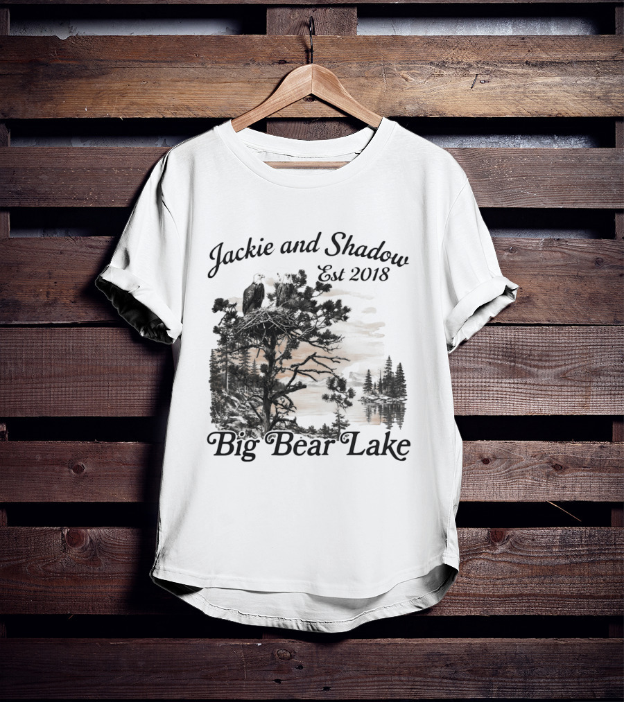 Jackie And Shadow Bald Eagle Nesting Pair Established 2018 Big Bear Lake T-Shirt