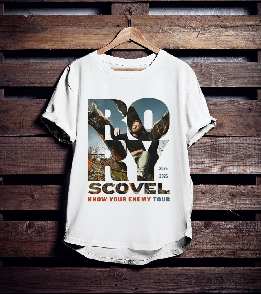 Rory Scovel Know Your Enemy Tour 2023 2026 Fire Backdrop T-Shirt