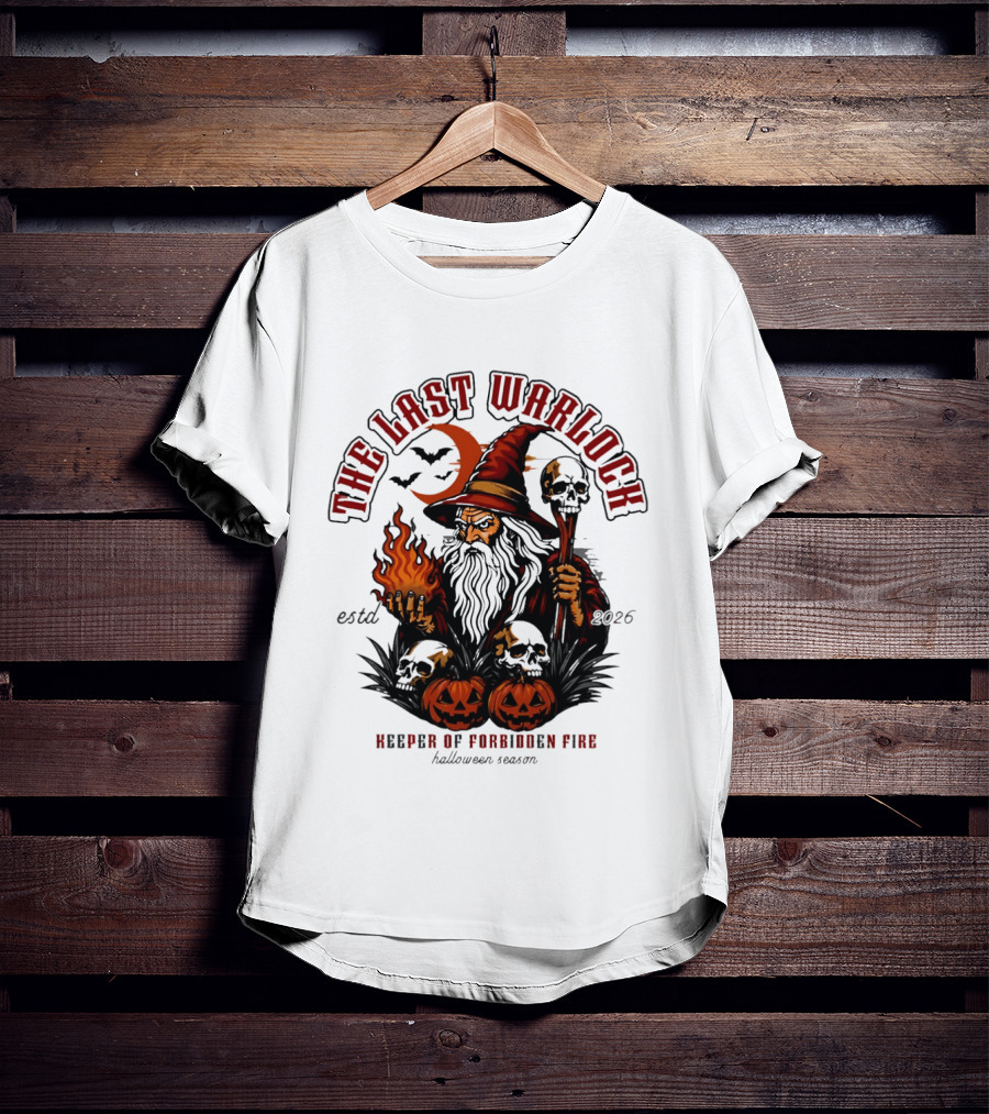 The Last Warlock Keeper Of Forbidden Fire Halloween 2026 T-Shirt
