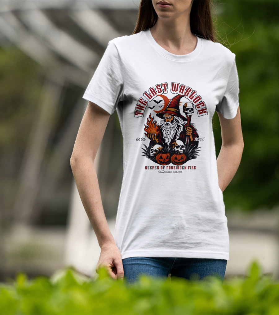 The Last Warlock Keeper Of Forbidden Fire Halloween 2026 T-Shirt