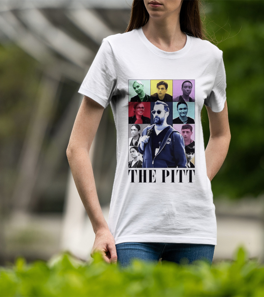 The Pitt Colorful Pop Grid Doctor Portraits Bearded Man In Sunglasses T-Shirt