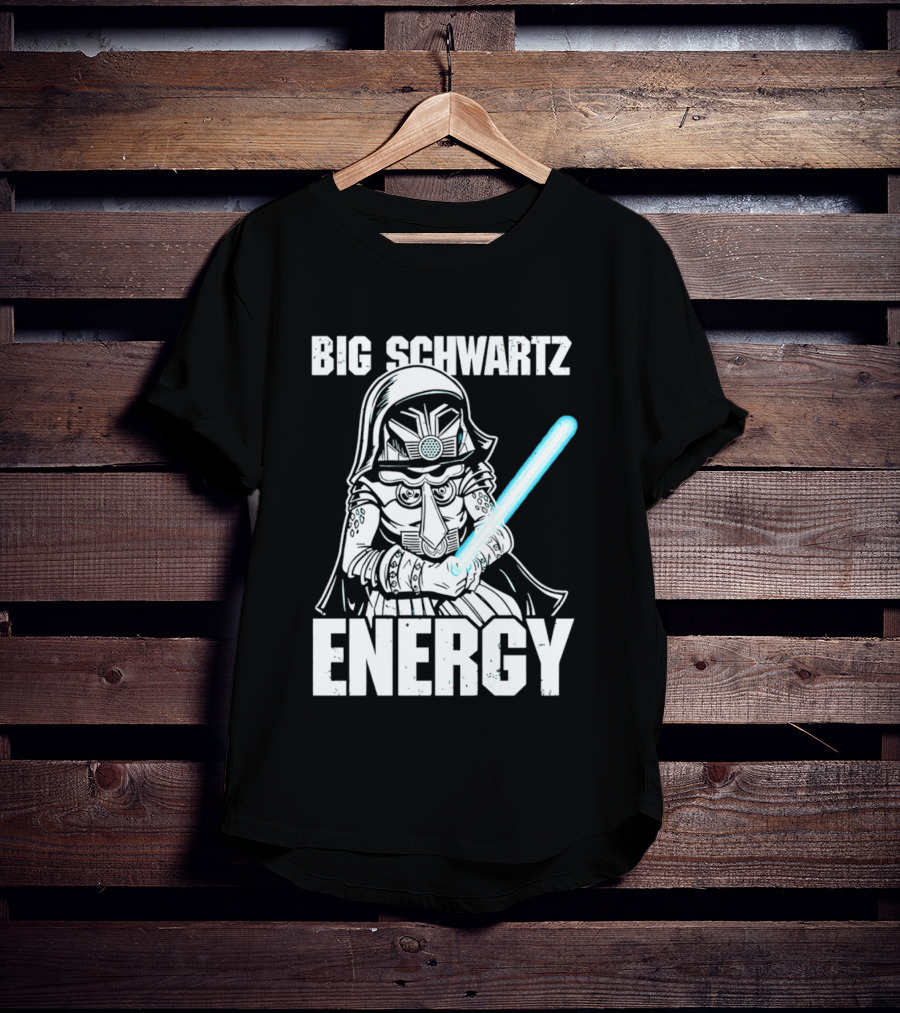 Big Schwartz Energy Dark Helmet Glowing Blue Sword T-Shirt