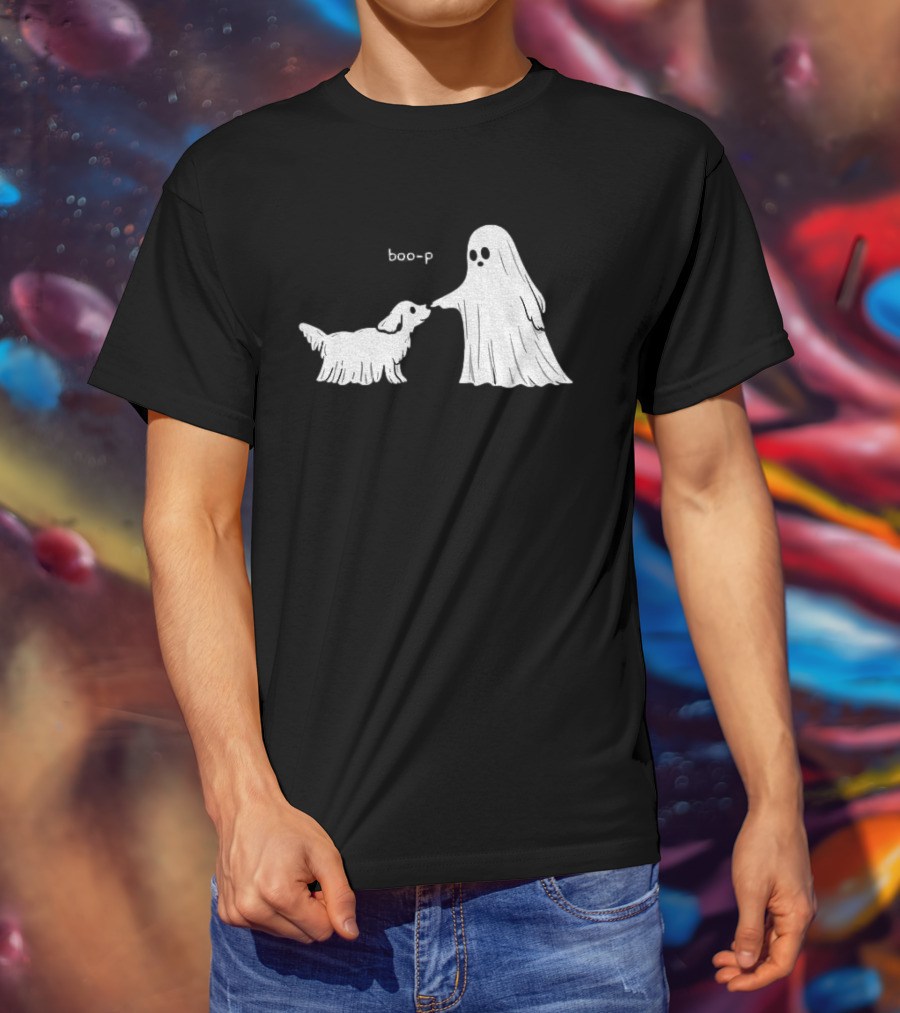 Boo P Ghost And Dog Pet Cartoon T-Shirt