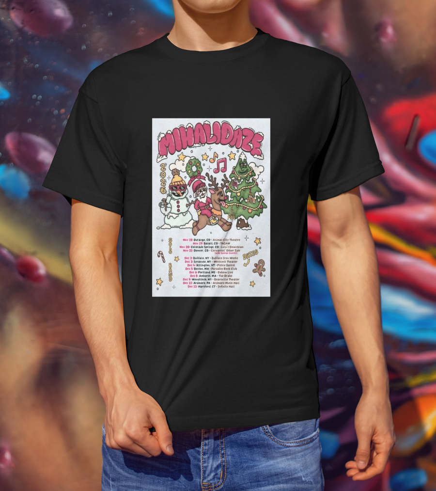 MIHALIDAZE 2026 Tour Solo Band Dates T-Shirt