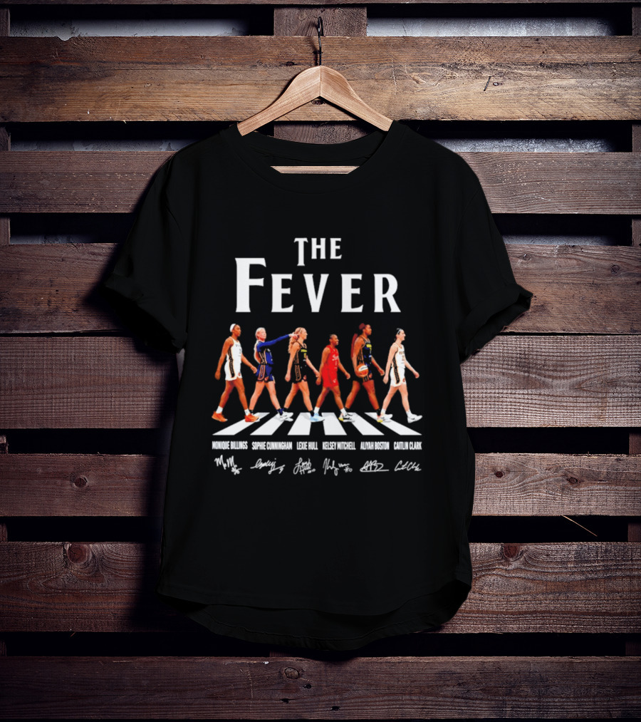 Indiana Fever The Fever Abbey Road N. Ogwumike Stephens Hull Smith Mitchell A. Johnson C. Cox T-Shirt