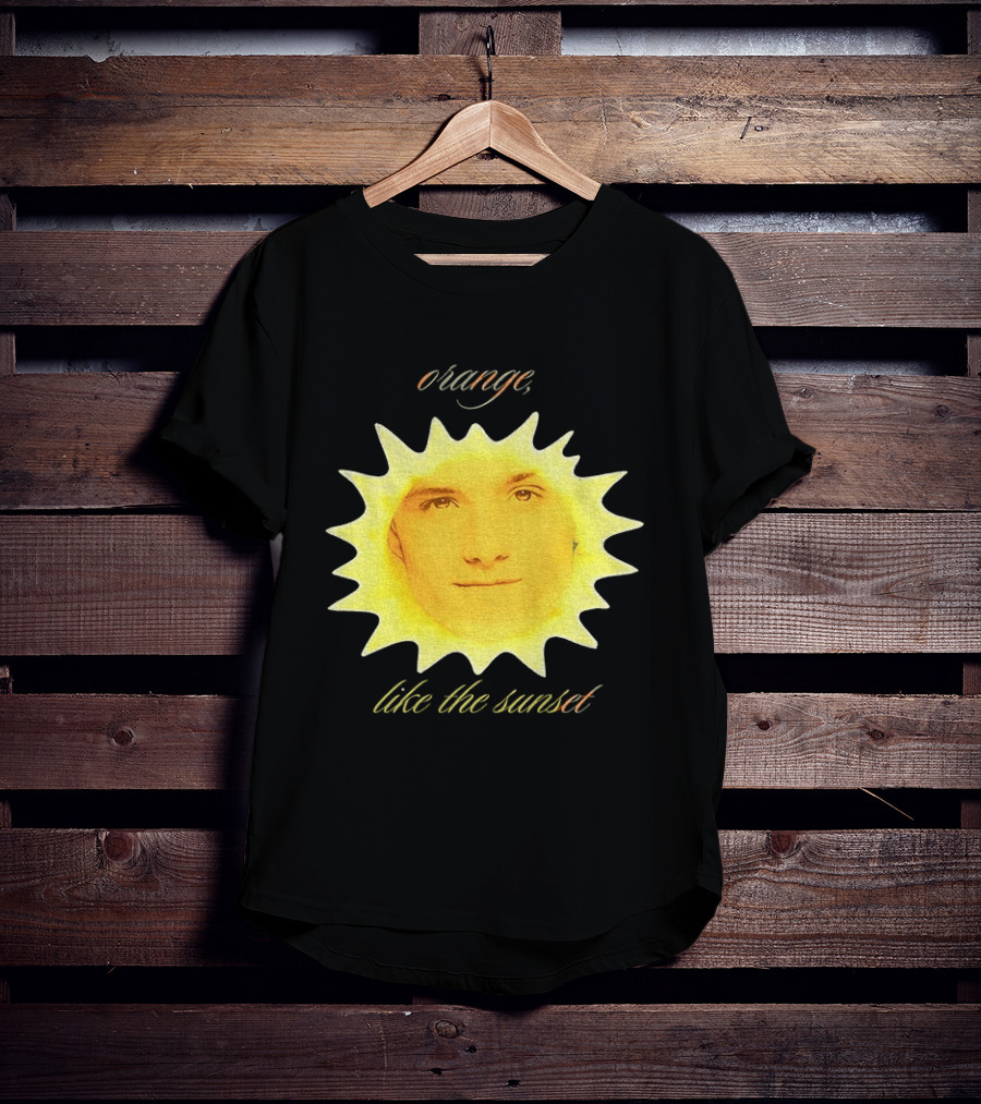 Orange Like The Sunset Face In Sun Design Peeta T-Shirt