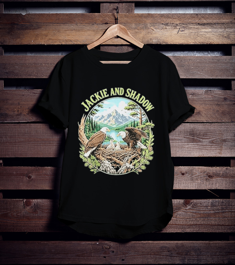 Jackie And Shadow Bald Eagle Family Mountain Nest Nature Lovers T-Shirt