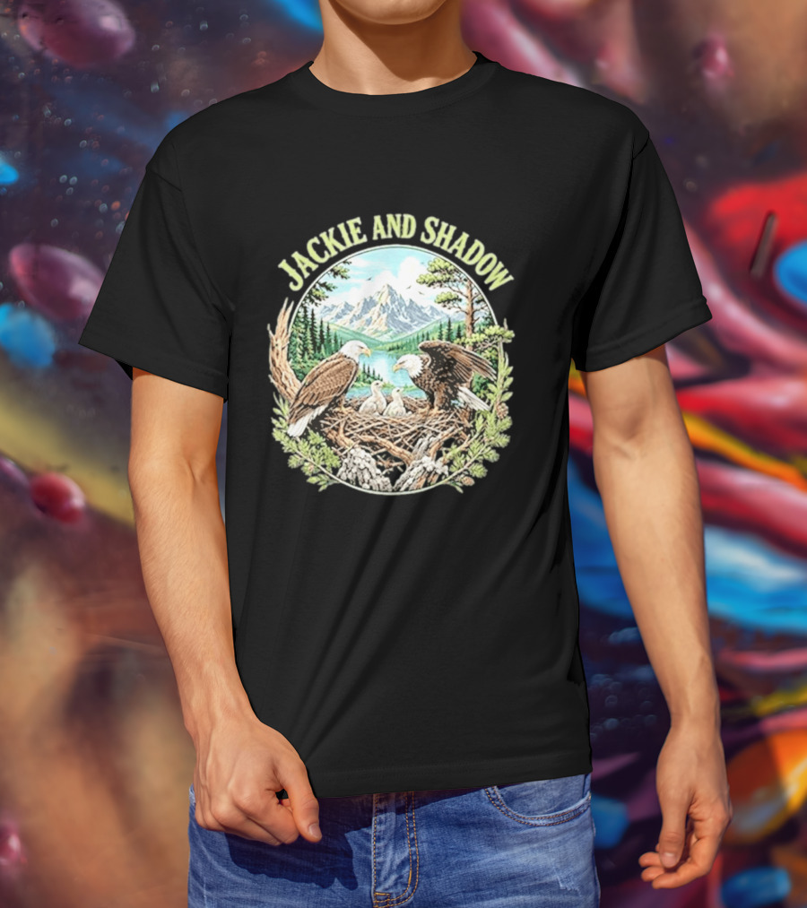 Jackie And Shadow Bald Eagle Family Mountain Nest Nature Lovers T-Shirt