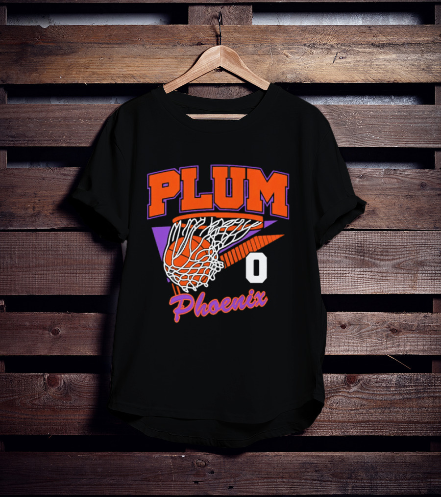 Phoenix Suns Plum Basketball Hoop Net Number 0 T-Shirt