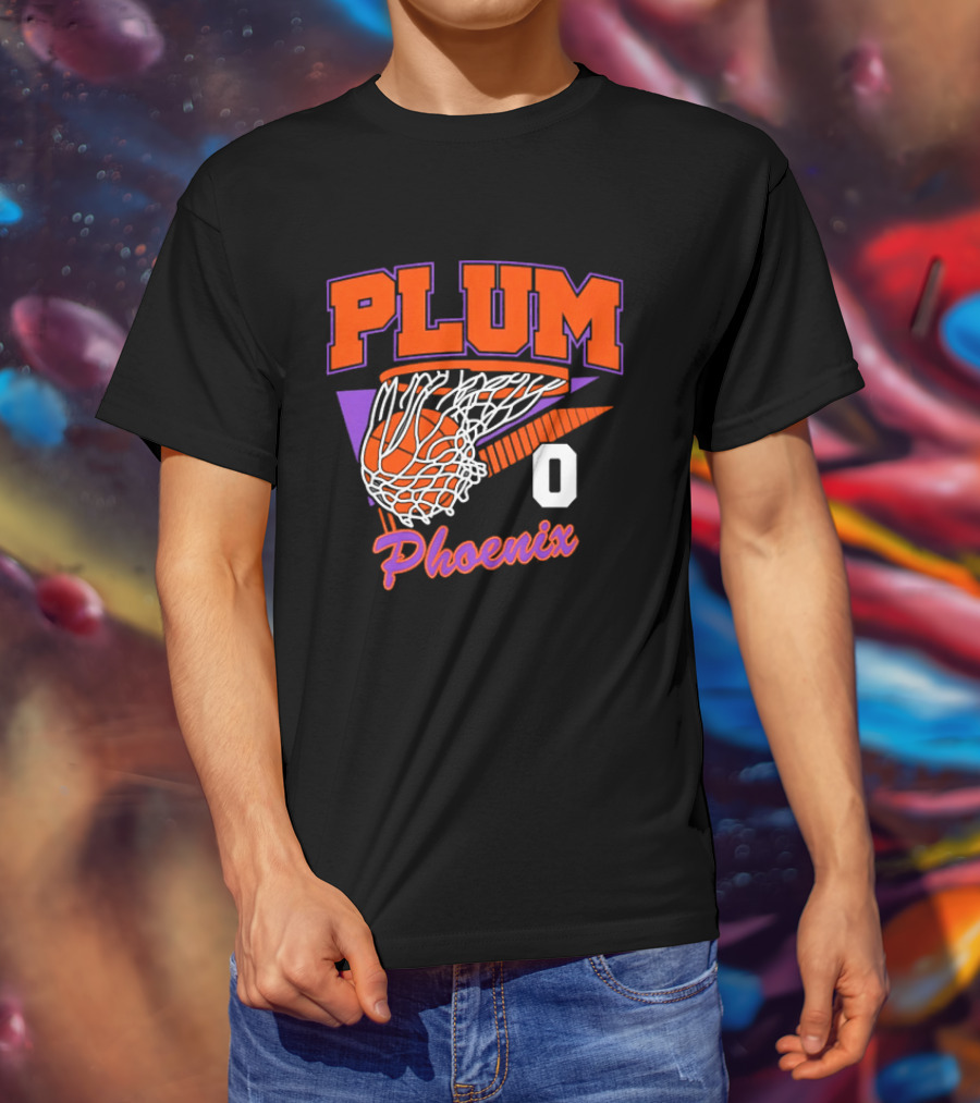 Phoenix Suns Plum Basketball Hoop Net Number 0 T-Shirt