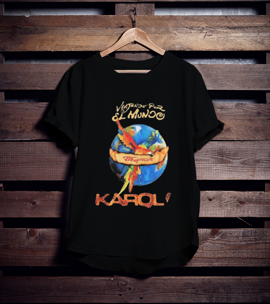 Viajando Por El Mundo Tropitour 2026 Karol G Dates T-Shirt