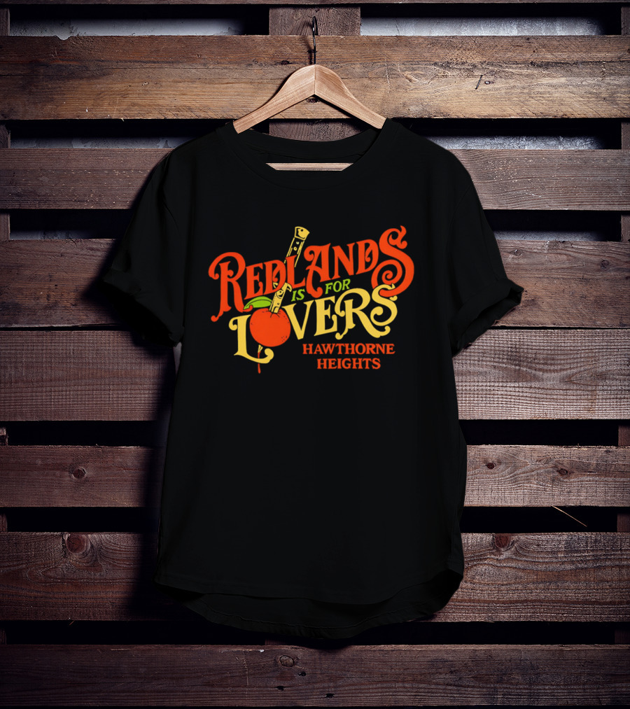 Redlands Is For Lovers Hawthorne Heights Orange Knife T-Shirt