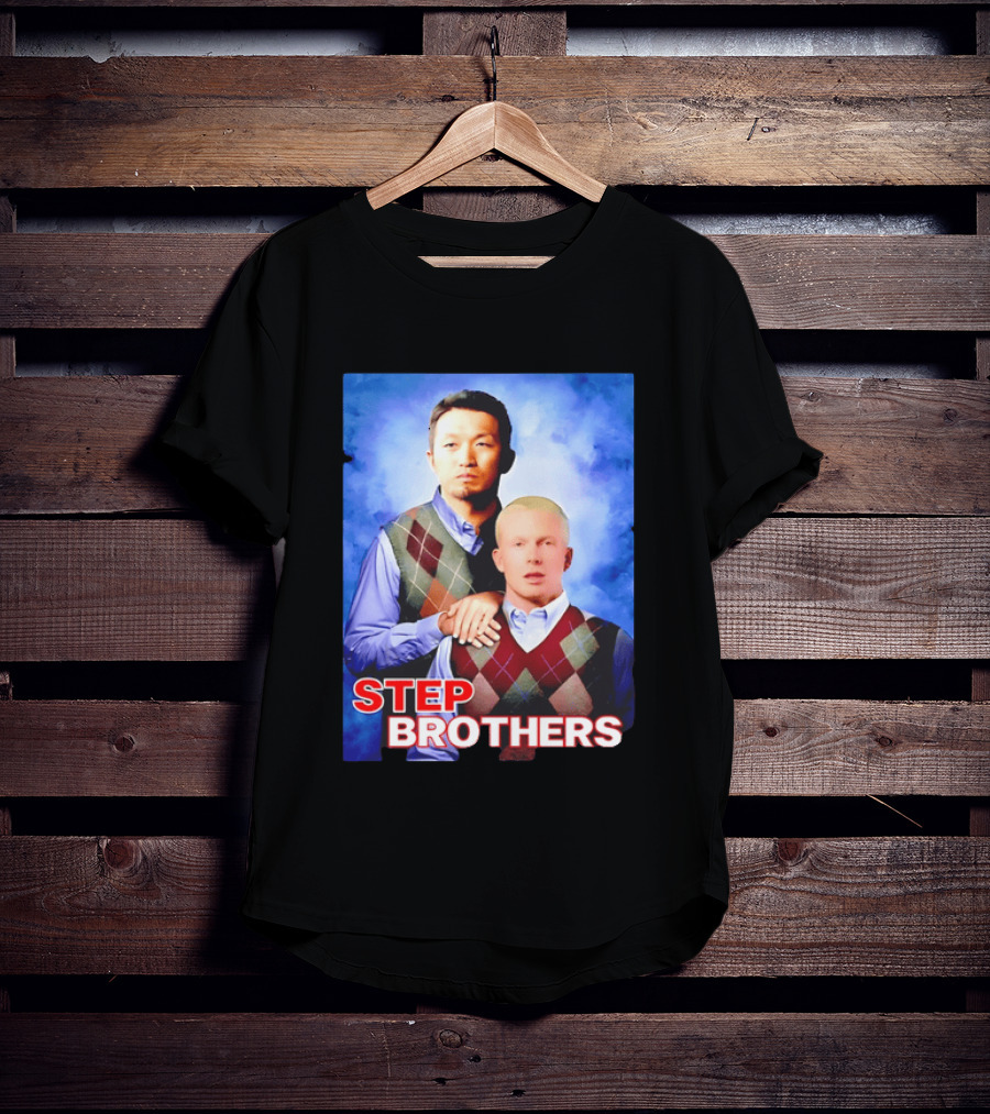 Step Brothers Two Men Argyle Vests Blue T-Shirt