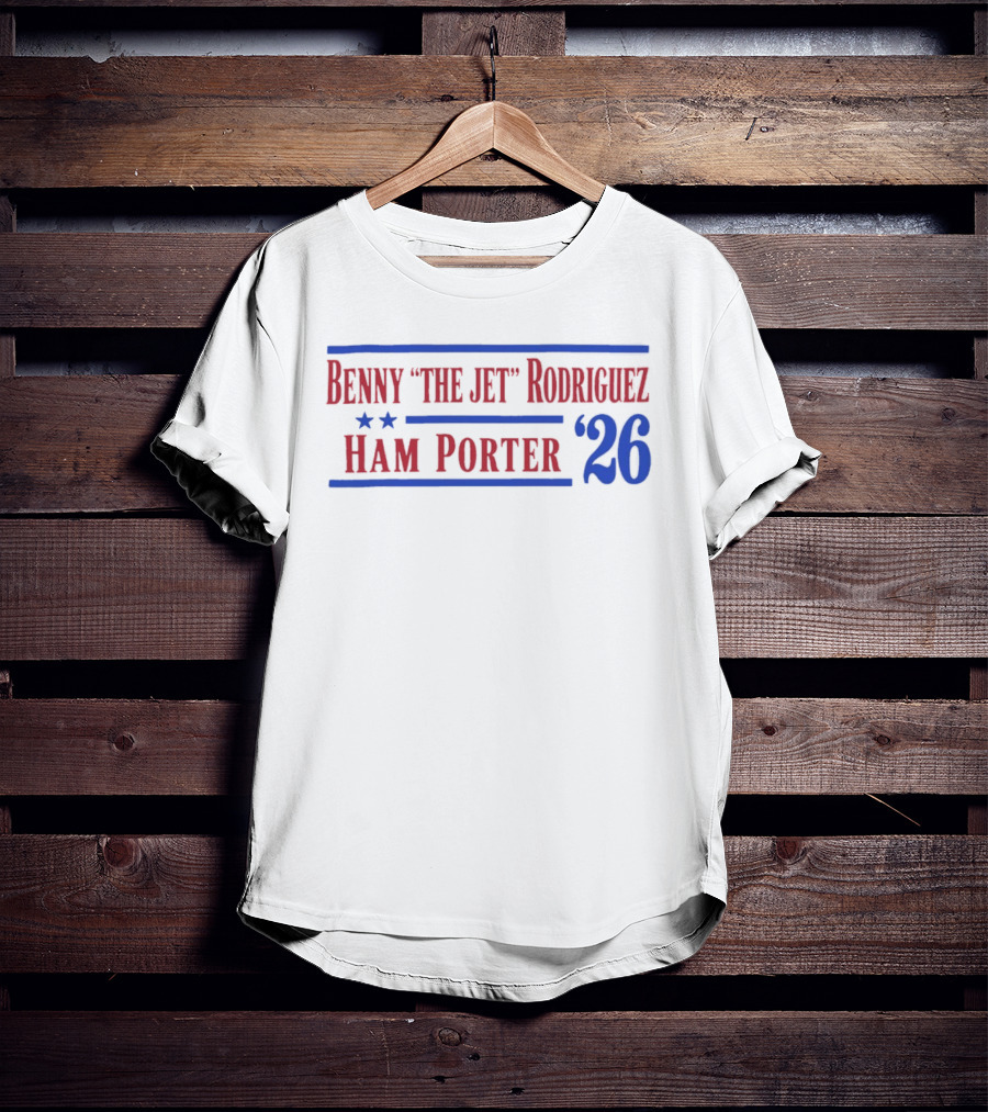 Benny The Jet Rodriguez Ham Porter 26 Stars Blue Lines T-Shirt
