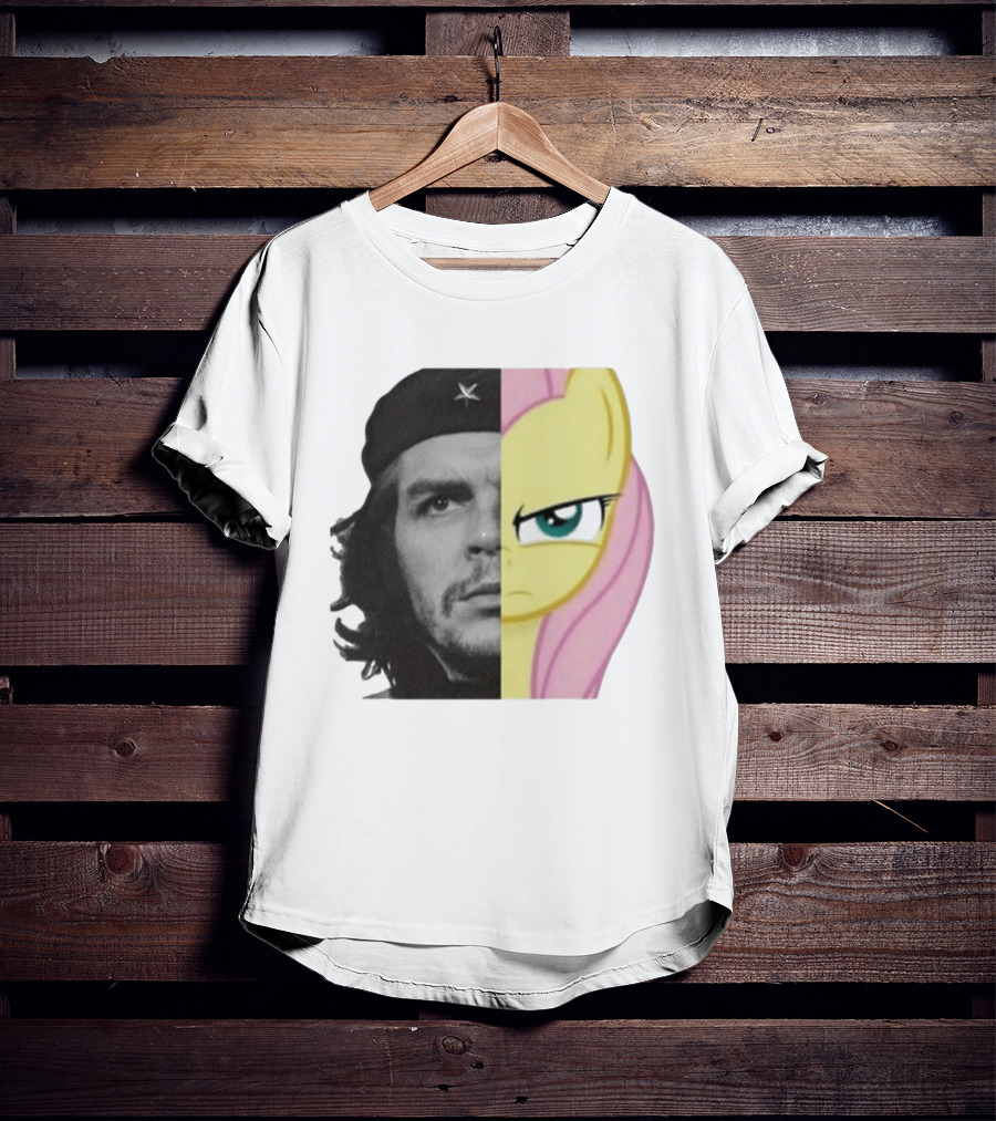 Che Guevara Fluttershy Crossover Fusion Face Mashup T-Shirt