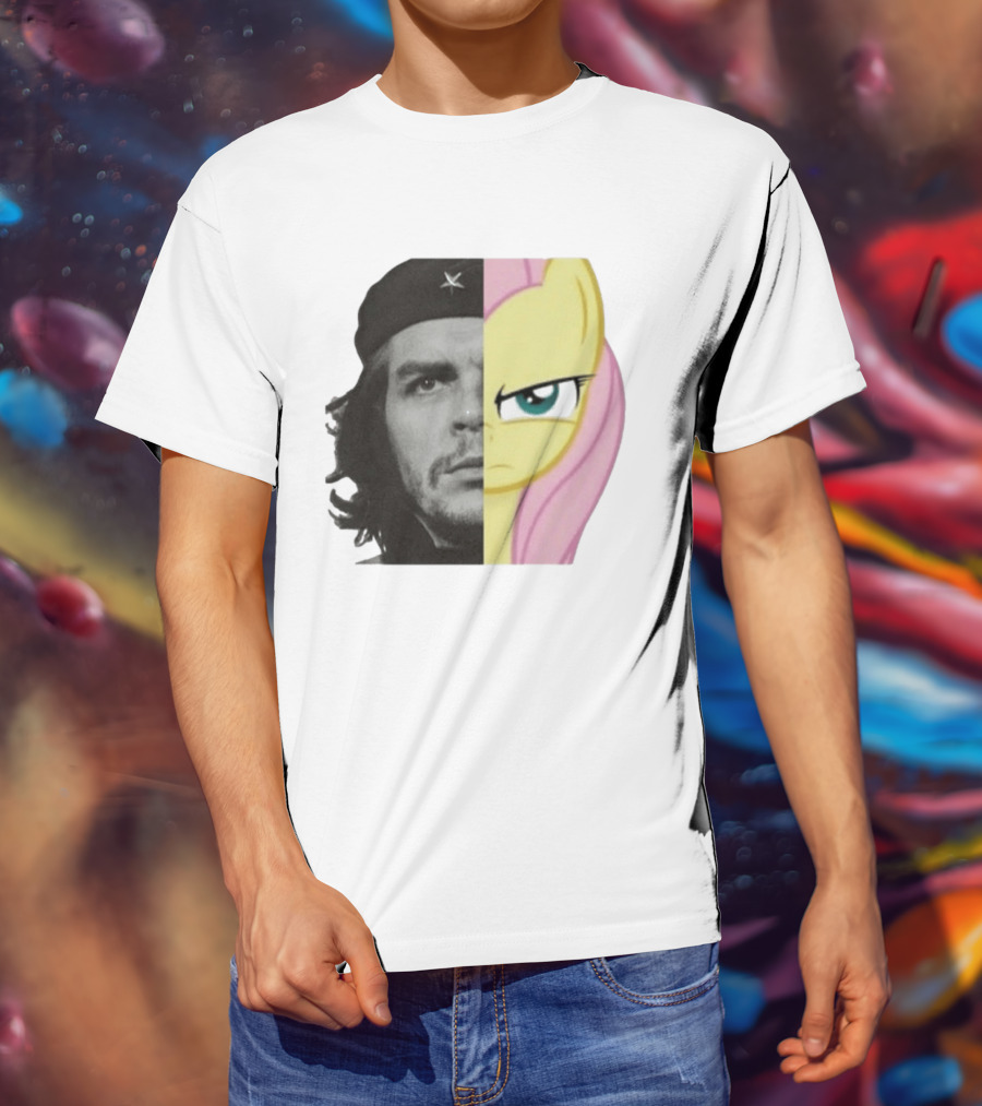 Che Guevara Fluttershy Crossover Fusion Face Mashup T-Shirt