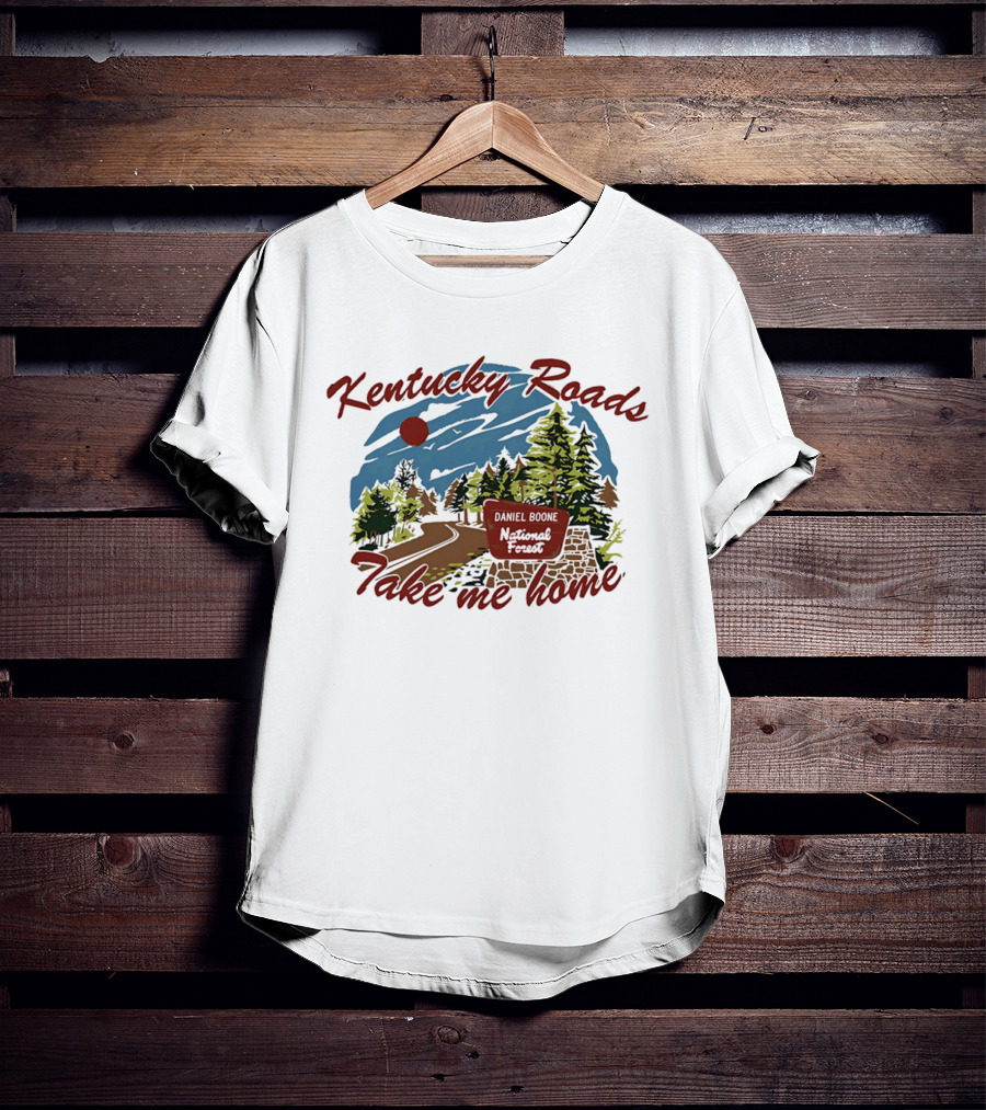 Kentucky Roads Take Me Home Daniel Boone National Forest Scenery T-Shirt