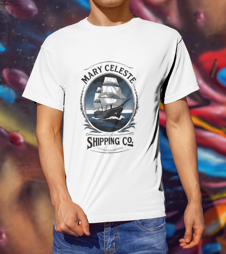 Mary Celeste Shipping Co Sailboat Ocean Adventure T-Shirt