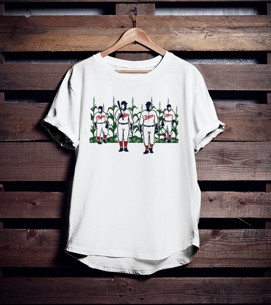 Phillies Vs Twins 2026 Field Of Dreams Game Vintage Baseball Cornfield Scene T-Shirt