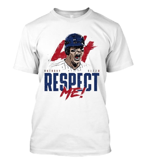 Anthony Rizzo Respect Me Screaming Baseball Player Distressed 44 Red T-Shirt