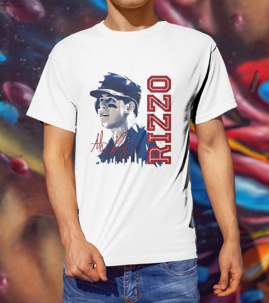 Rizzo Halftone Player Skyline Signatures T-Shirt