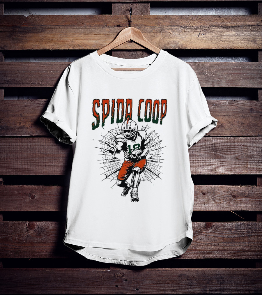 Spida Coop Miami Hurricanes Football Player Web T-Shirt