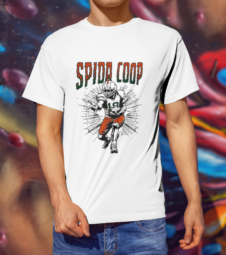 Spida Coop Miami Hurricanes Football Player Web T-Shirt