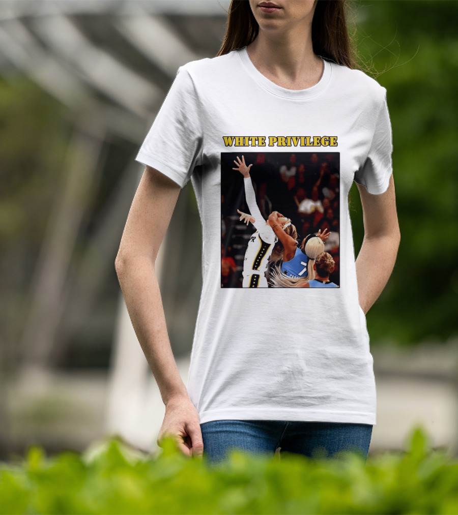 WHITE PRIVILEGE Sophie Cunningham DiJonai Carrington Basketball Confrontation T-Shirt