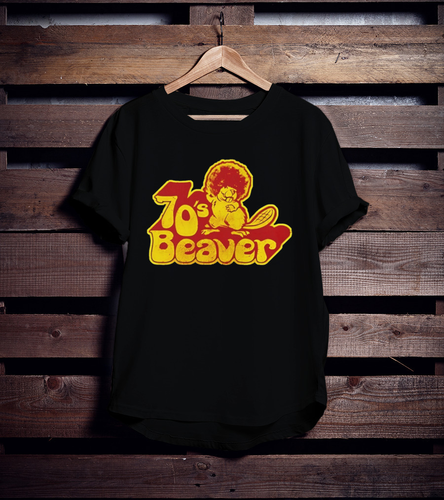 70's Beaver Retro Funky Cartoon T-Shirt
