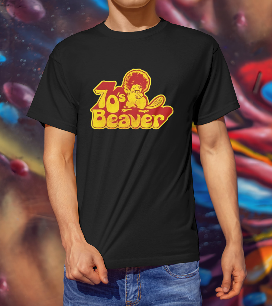 70's Beaver Retro Funky Cartoon T-Shirt