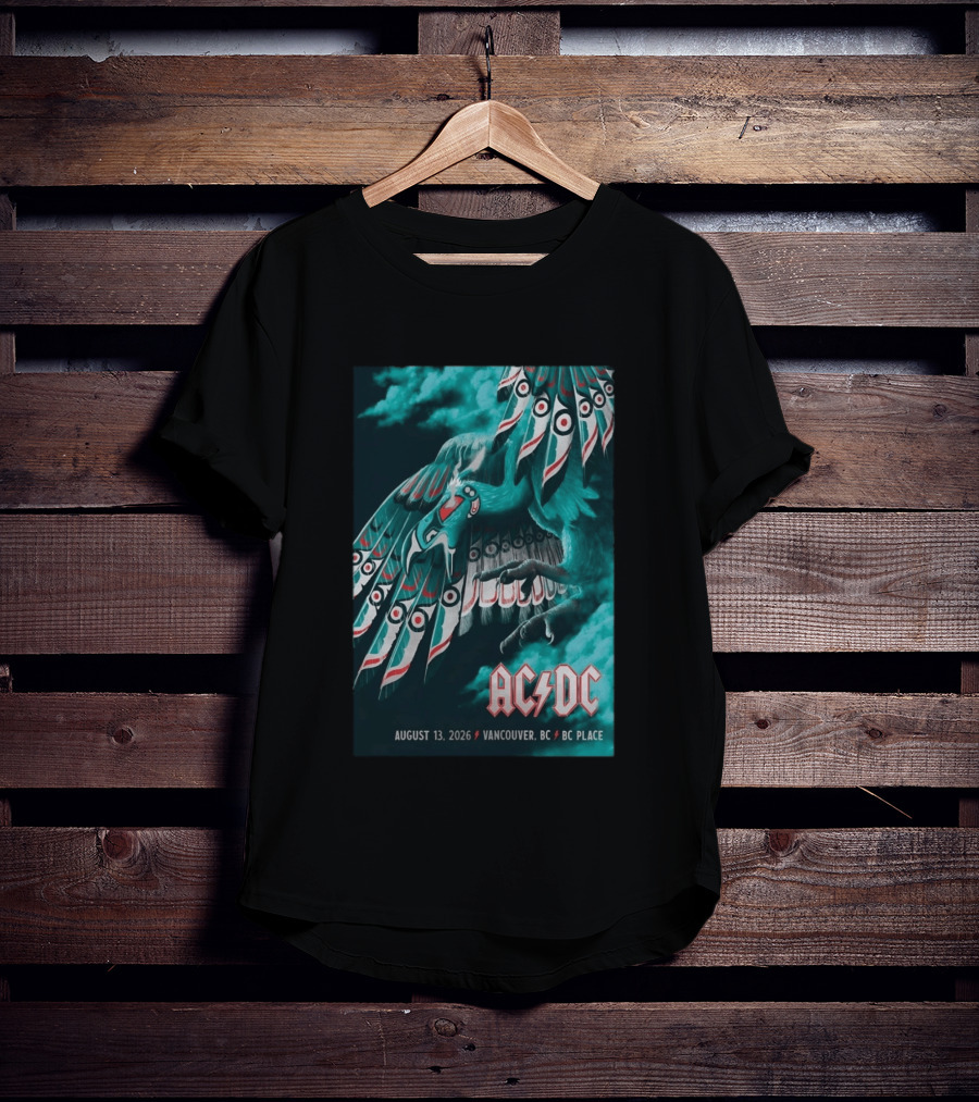 AC DC August 13 2026 Vancouver BC Place T-Shirt
