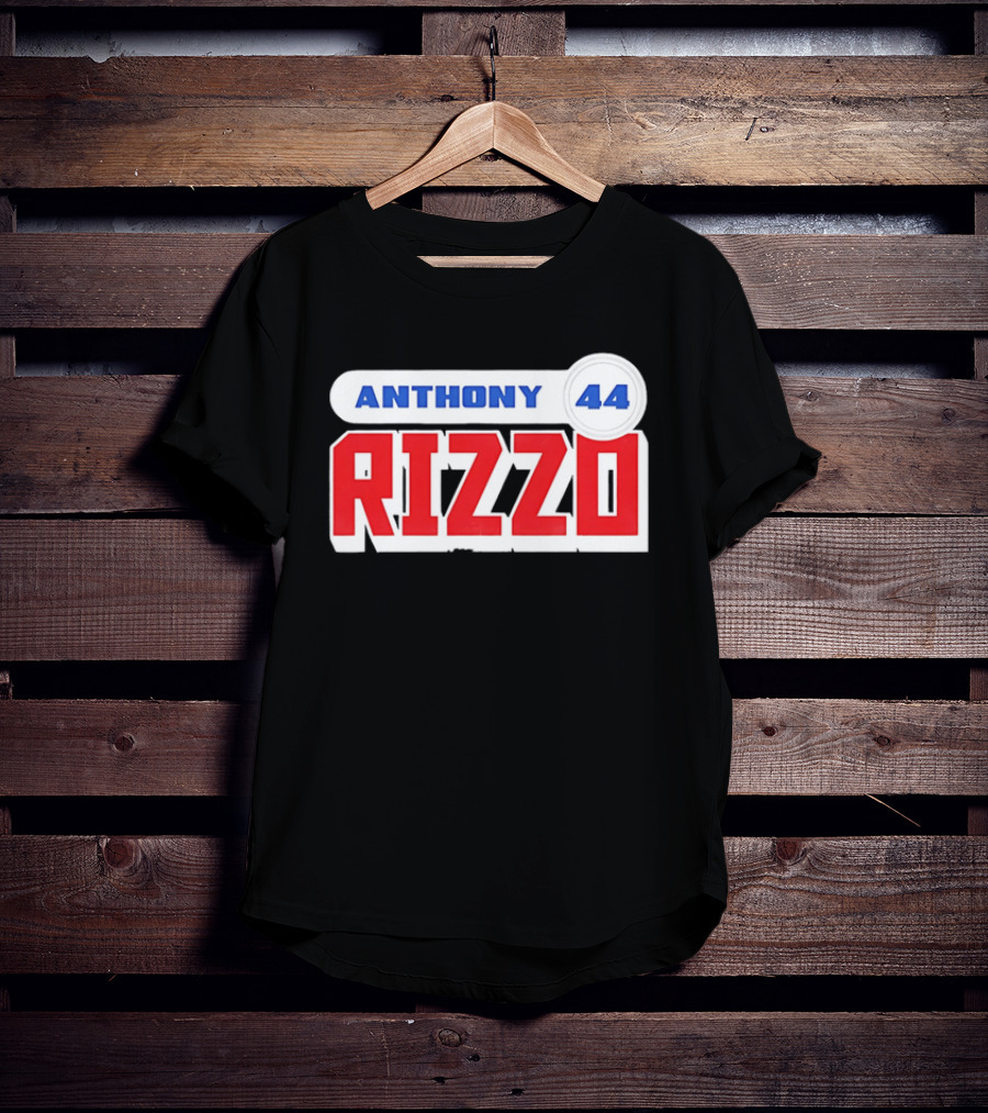 Anthony Rizzo 44 Red Blue Block Jersey Number T-Shirt