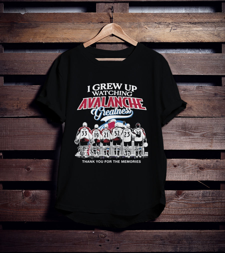 I Grew Up Ing Avalanche Greatness Thank You For The Memories 2026 T-Shirt