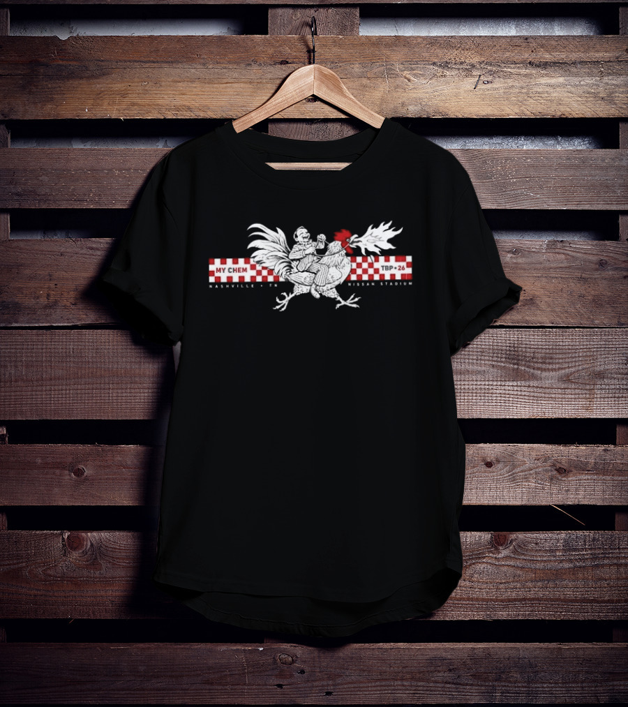 My Chemical Romance Nashville 2026 Event Nissan Stadium 13 August Man Riding Rooster T-Shirt