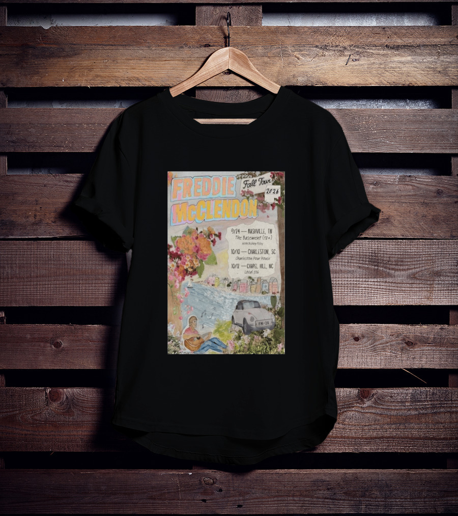 Freddie McClendon Fall Tour 2026 Nashville The Basement Concert T-Shirt