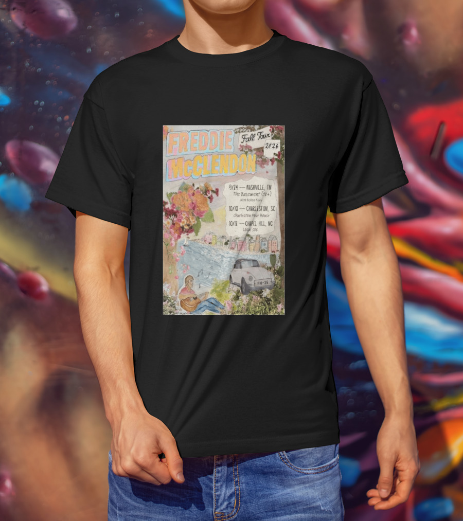 Freddie McClendon Fall Tour 2026 Nashville The Basement Concert T-Shirt