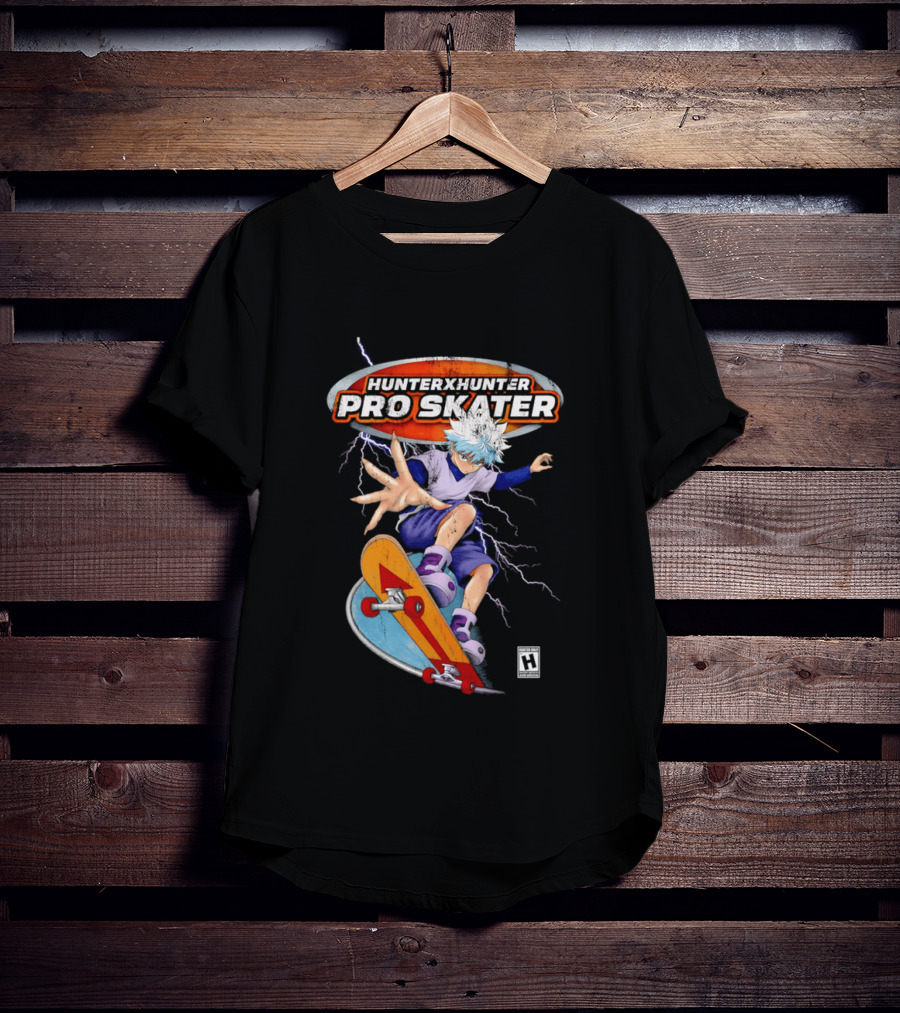 Hunter X Hunter Pro Skater Killua Zoldyck Lightning Skateboard T-Shirt