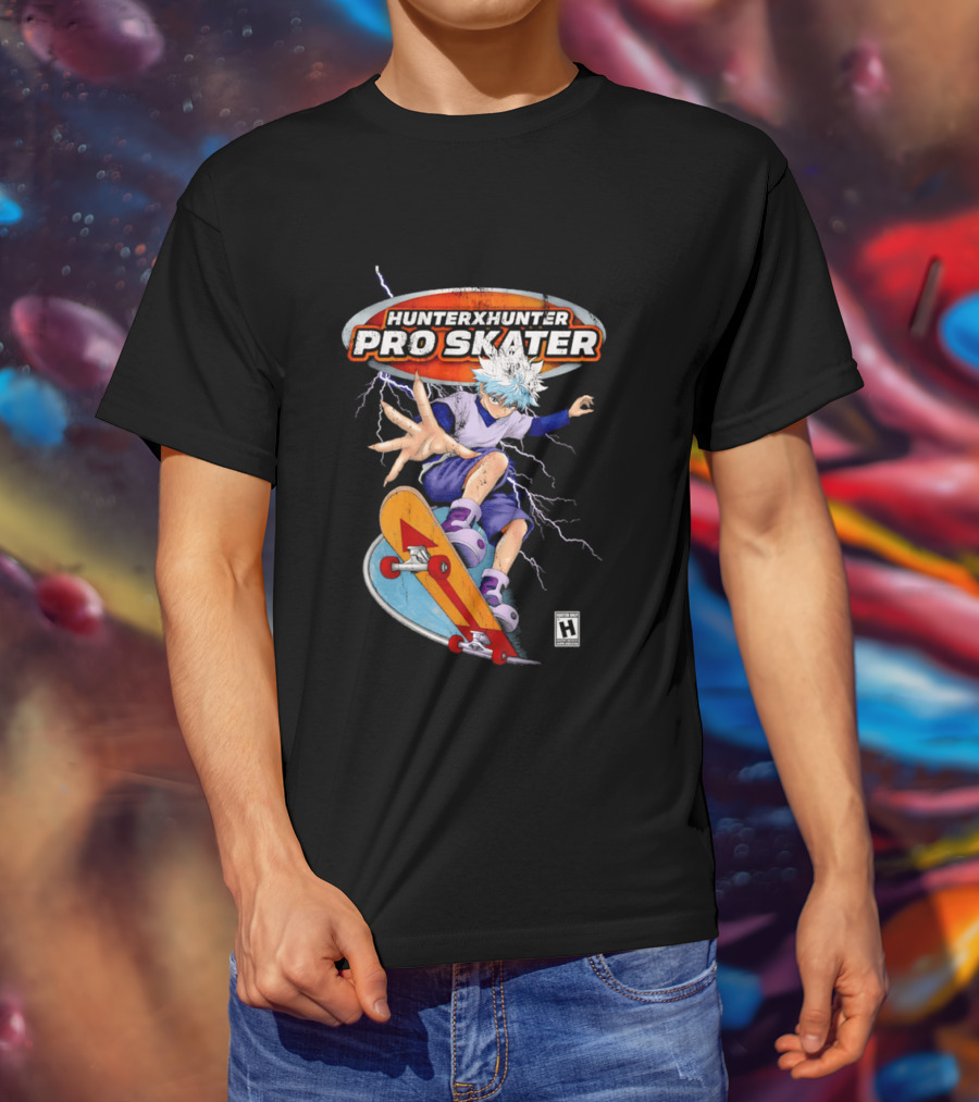 Hunter X Hunter Pro Skater Killua Zoldyck Lightning Skateboard T-Shirt