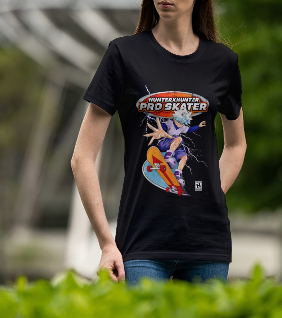 Hunter X Hunter Pro Skater Killua Zoldyck Lightning Skateboard T-Shirt