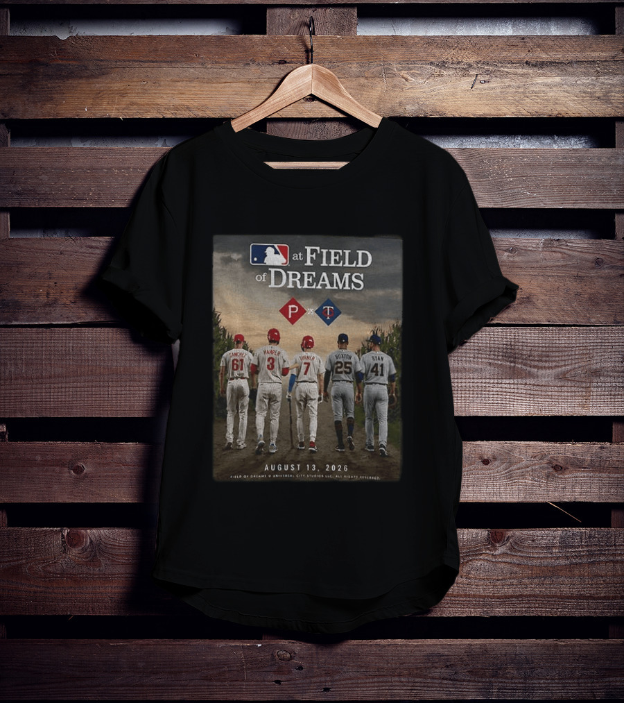 Phillies Vs Twins MLB At Field Of Dreams August 13 2026 T-Shirt