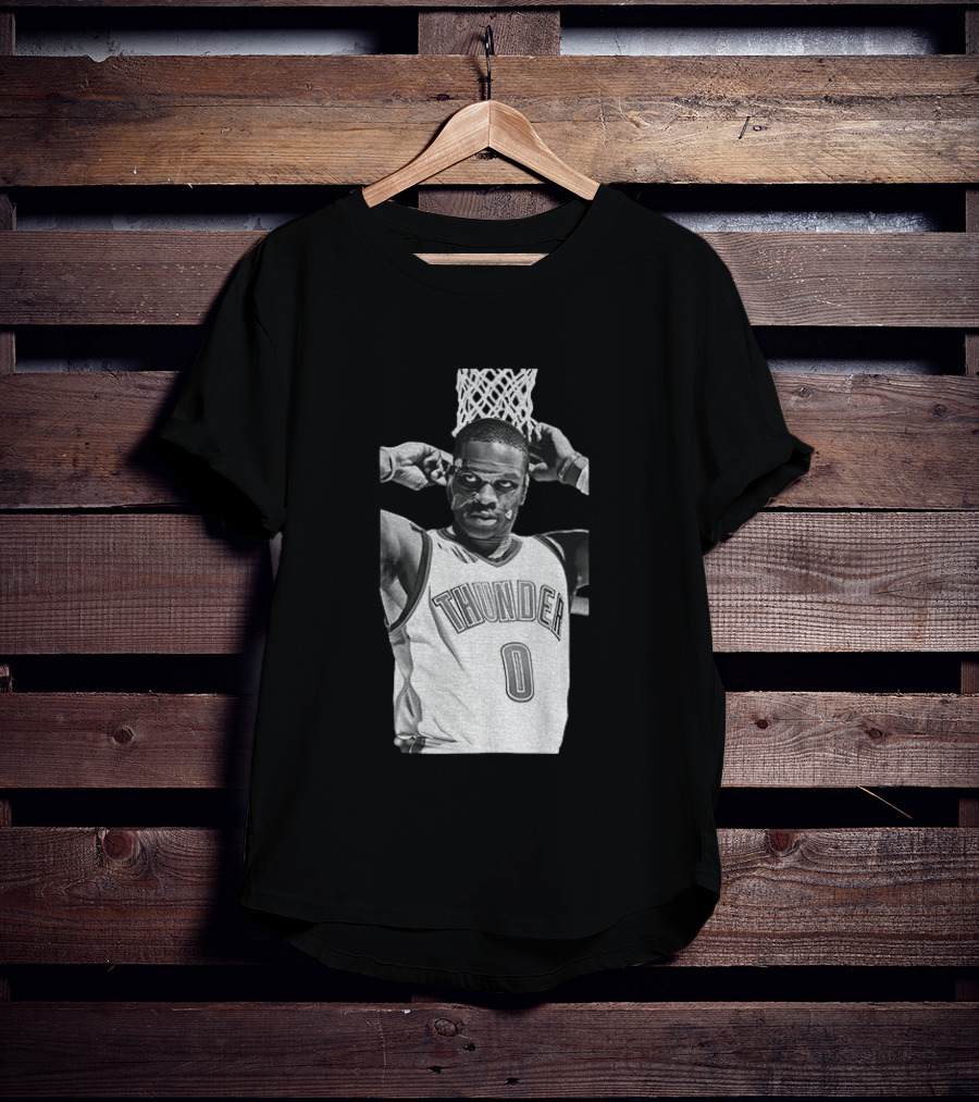 Russell Westbrook Masked OKC Thunder Basketball Legend Iconic Number 0 T-Shirt