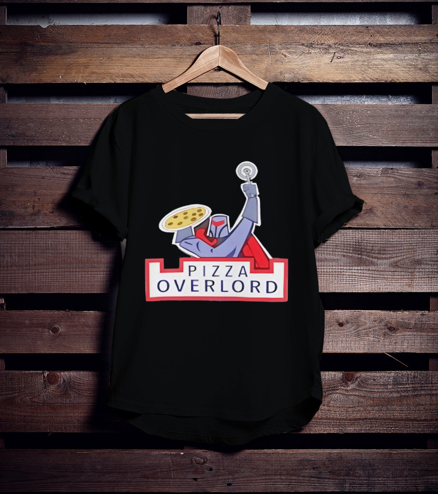 Pizza Overlord Knight With Pizza Slice And Cutter T-Shirt