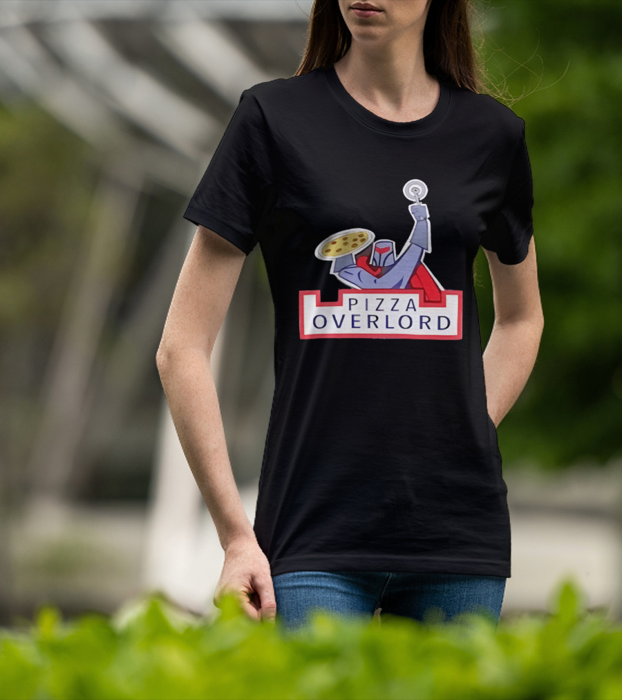 Pizza Overlord Knight With Pizza Slice And Cutter T-Shirt