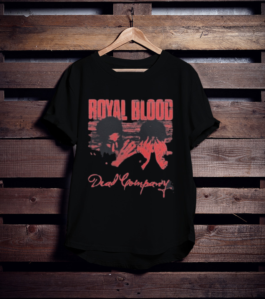 Royal Blood Dead Company Faded Texture Abstract Face T-Shirt