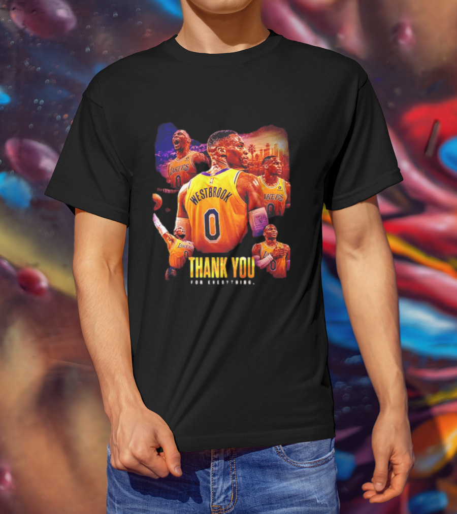 Russell Westbrook Los Angeles Lakers Thank You For Everything T-Shirt