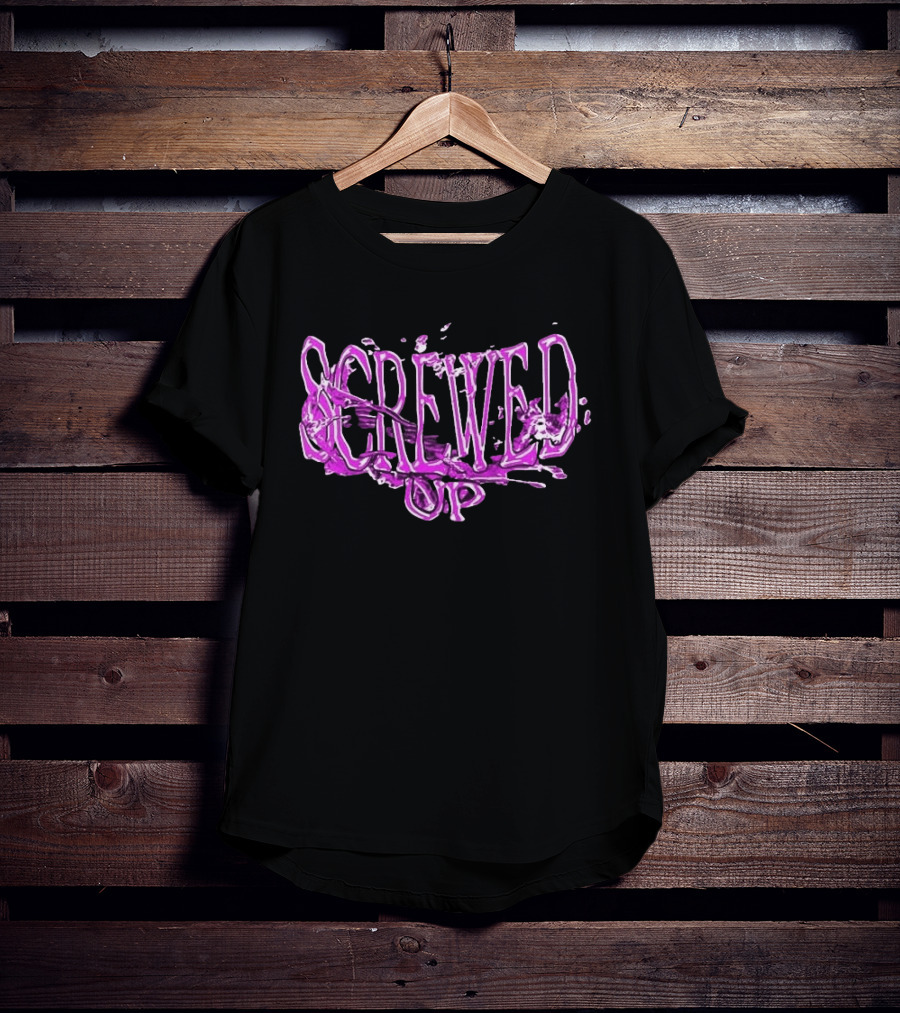 Screwed Up Purp Splash Effect T-Shirt