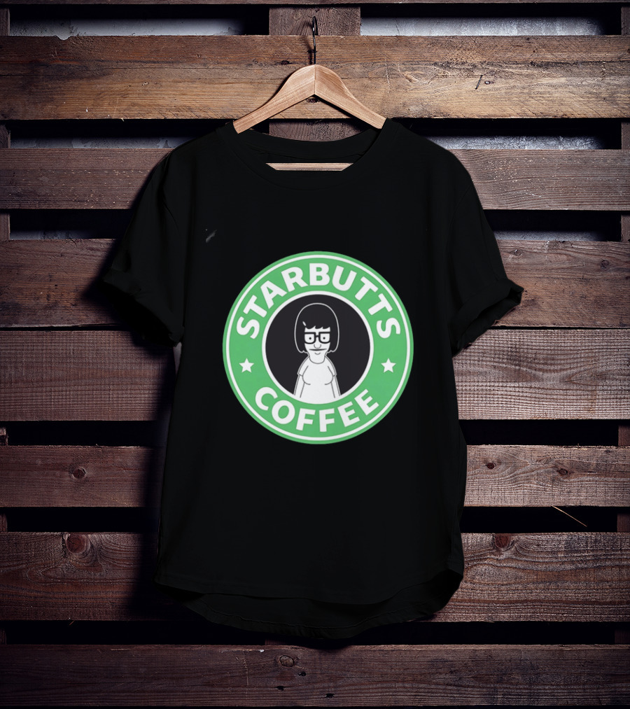 Starbutts Coffee Parody Tina Belcher Green Circular T-Shirt
